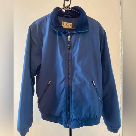 L.L.Bean Bomber Jacket-Blue-generous Size S - Picture 1 of 7